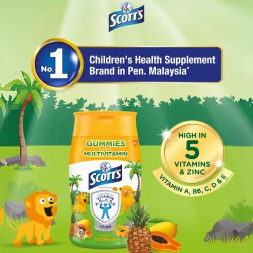 Multivitamin Gummies Tropical Bone, Teeth & Eye 60S