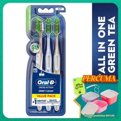 ORAL-B - Pro-Health Green Tea Toothbrush Blister 3s