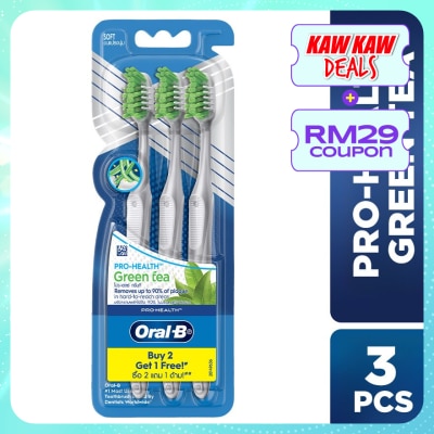 ORAL-B Pro Health Green Tea Toothbrush 3's