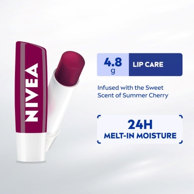 NIVEA Blackberry Shine Caring Lip Balm 4.8g image