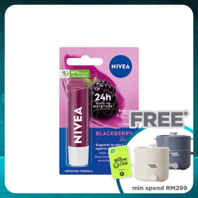 NIVEA Blackberry Shine Caring Lip Balm 4.8g