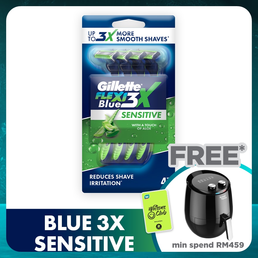 Blue3 Sensitive Disposable Razor 4s