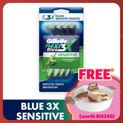 GILLETTE Blue3 Sensitive Disposable Razor 4s