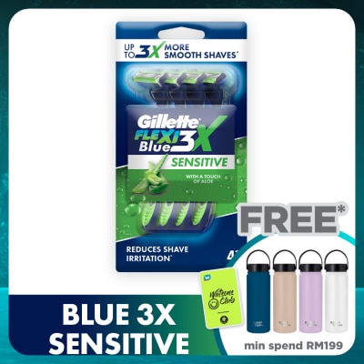 GILLETTE Blue3 Sensitive Disposable Razor 4s