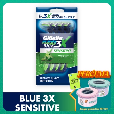 GILLETTE Blue3 Sensitive Disposable Razor 4s