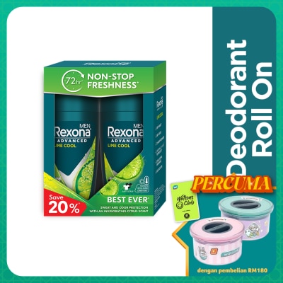 REXONA Men Lime Cool Roll On 2X45ml