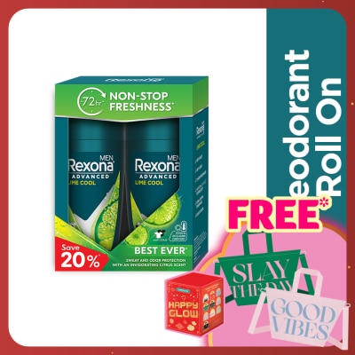 REXONA Men Lime Cool Roll On 2X45ml