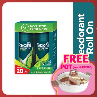 REXONA Men Lime Cool Roll On 2X45ml