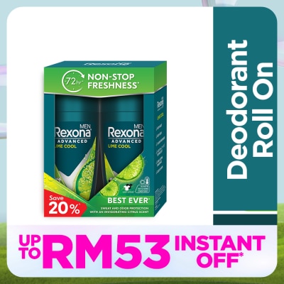 REXONA Men Lime Cool Roll On 2X45ml