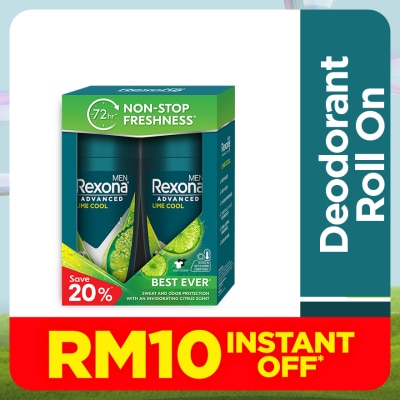 REXONA Men Lime Cool Roll On 2X45ml
