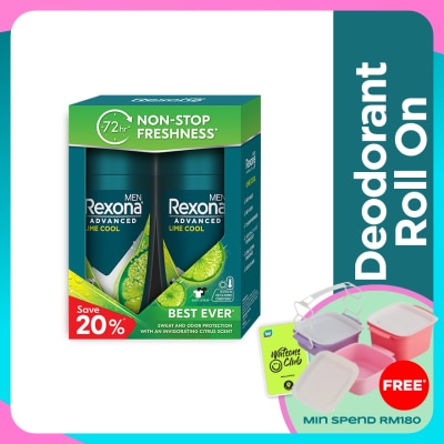 REXONA Men Lime Cool Roll On 2X45ml