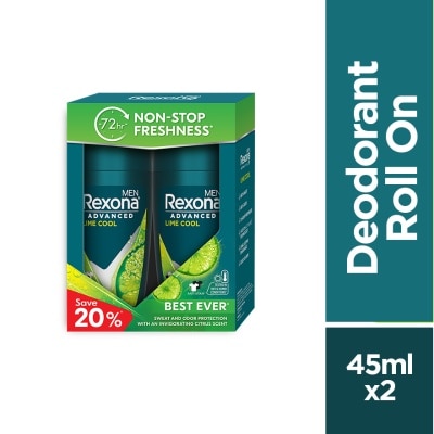 REXONA Men Lime Cool Roll On 2X45ml