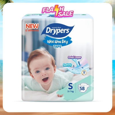DRYPERS - Wee Wee Dry Jumbo S (3-7kg) 58s