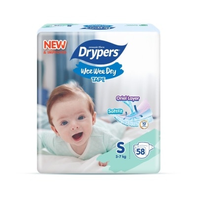 DRYPERS Wee Wee Dry Jumbo S (3-7kg) 58s