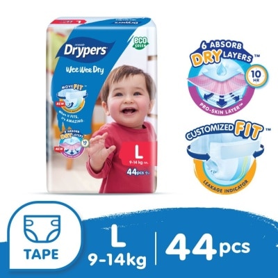 DRYPERS Wee Wee Dry Tape L 44's