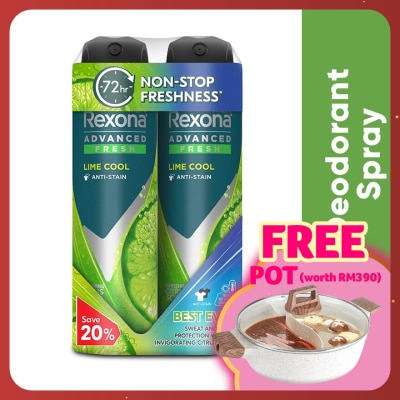 REXONA Men Lime Cool Spray Deo 2x135ml