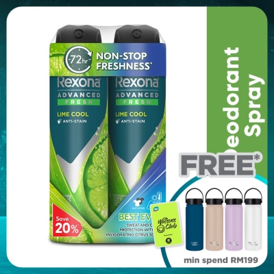 REXONA Men Lime Cool Spray Deo 2x135ml