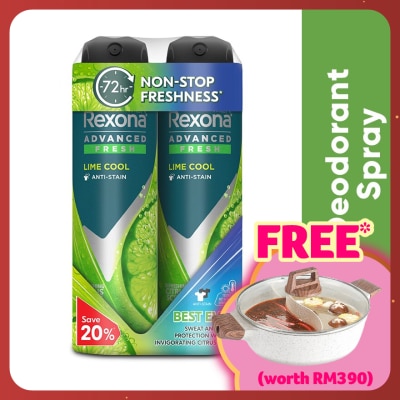 REXONA Men Lime Cool Spray Deo 2x135ml