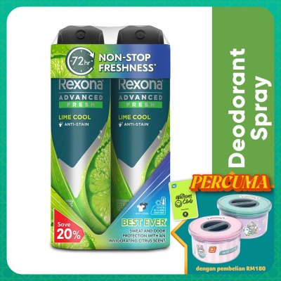 REXONA Men Lime Cool Spray Deo 2x135ml