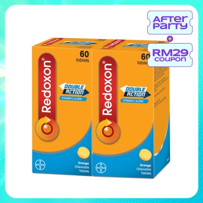 REDOXON Redoxon Double Action Vitamin C & Zinc Chewable Tablets Orange 2X60’S