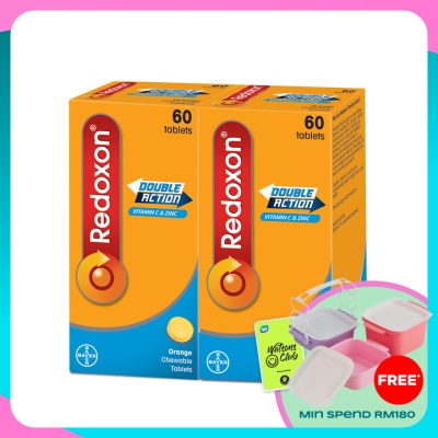 REDOXON Redoxon Double Action Vitamin C & Zinc Chewable Tablets Orange 2X60’S