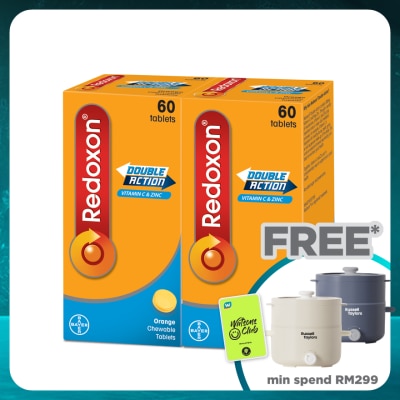 REDOXON Redoxon Double Action Vitamin C & Zinc Chewable Tablets Orange 2X60’S