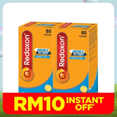 REDOXON Redoxon Double Action Vitamin C & Zinc Chewable Tablets Orange 2X60’S