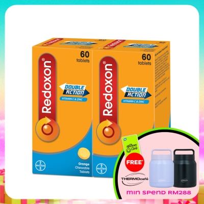 REDOXON - Redoxon Double Action Vitamin C & Zinc Chewable Tablets Orange 2X60’S