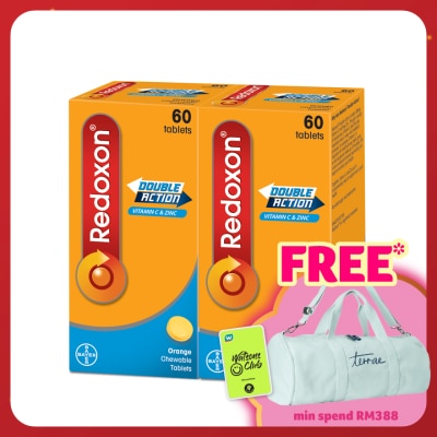 REDOXON Redoxon Double Action Vitamin C & Zinc Chewable Tablets Orange 2X60’S