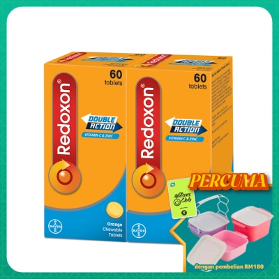 REDOXON - Redoxon Double Action Vitamin C & Zinc Chewable Tablets Orange 2X60’S