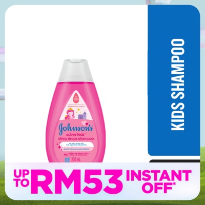 JOHNSON'S Active Kids Shiny Drops Shampoo 200ml