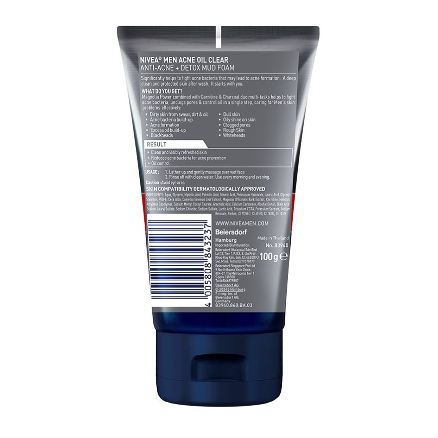Acne Oil Clear Mud Foam 100g
