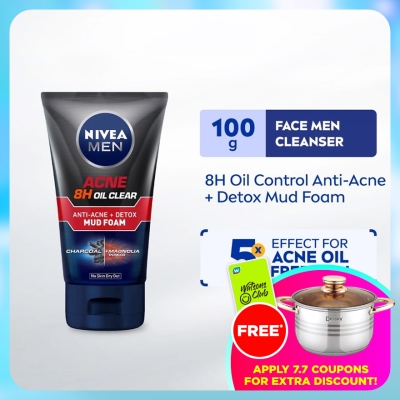 NIVEA FOR MEN - Acne Oil Clear Mud Foam 100g