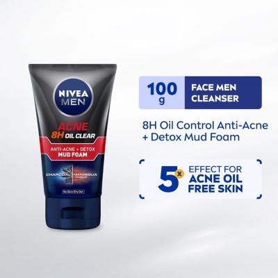 NIVEA FOR MEN - Acne Oil Clear Mud Foam 100g