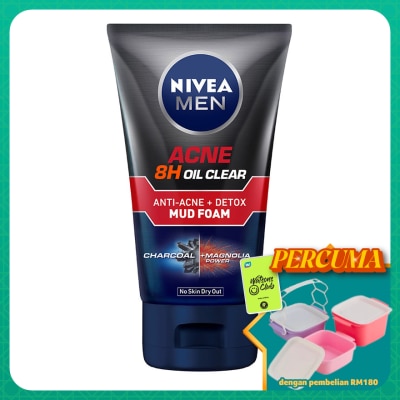 NIVEA FOR MEN - Acne Oil Clear Mud Foam 100g