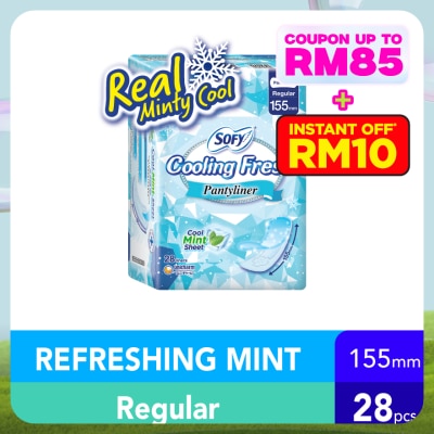 SOFY Cooling Fresh Pantyliner 155mm 28s