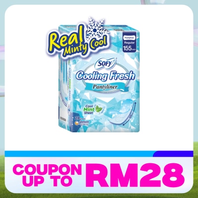 SOFY Cooling Fresh Pantyliner 155mm 28s