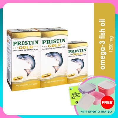 TOTAL HEALTH Gold Omega-3 Fish Oil 1200mg Softgel 2x90's+30's