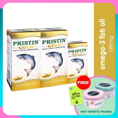 TOTAL HEALTH Gold Omega-3 Fish Oil 1200mg Softgel 2x90's+30's