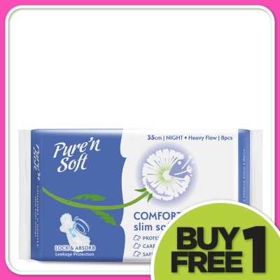 PURE'N SOFT Slim Wings Cottony Soft 360mm 8's