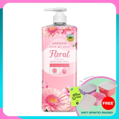 WATSONS Floral Cream Body Wash 1000ml