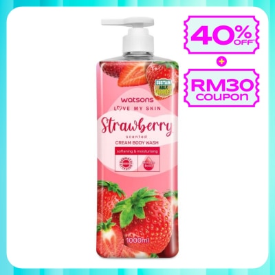 WATSONS Strawberry Cream Body Wash 1000ml
