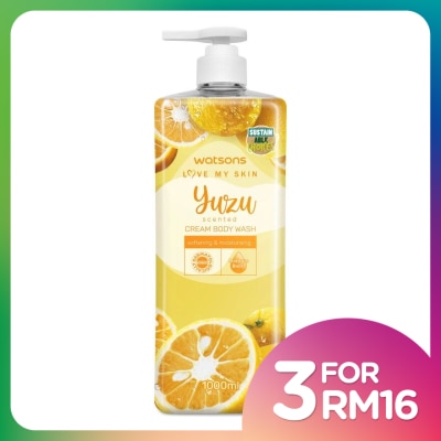 WATSONS Yuzu Cream Body Wash 1000ml