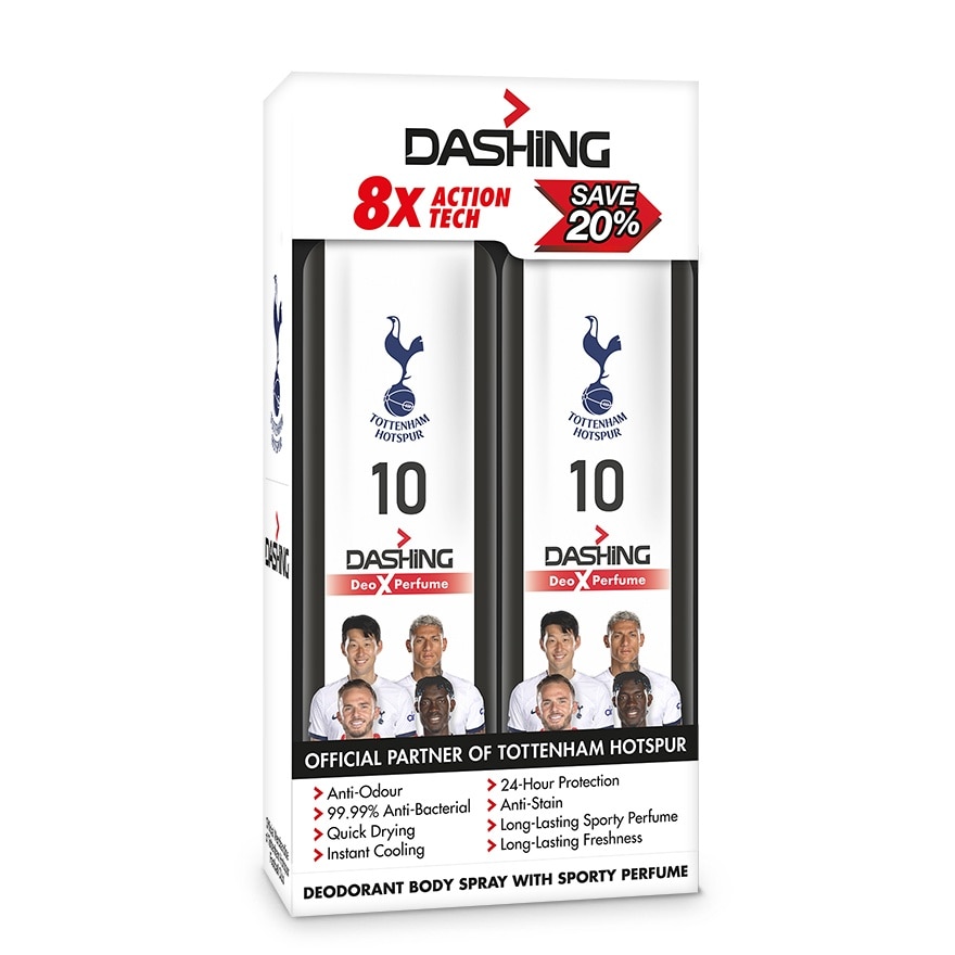 Tottenham Deodorant Spray 10 125mlx2