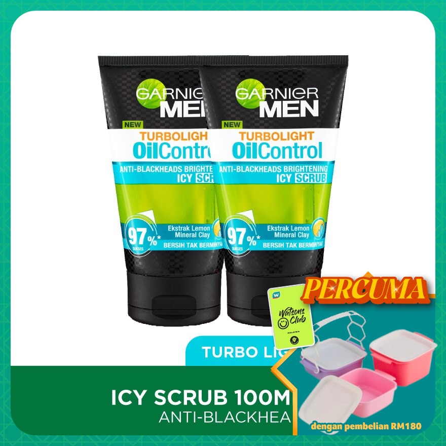Turbolight Blackheads Icy Scrub Twin Pack 2X100ml