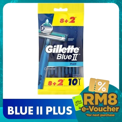 GILLETTE BlueII Plus Disposable Razor 10's