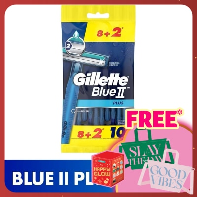 GILLETTE BlueII Plus Disposable Razor 10's
