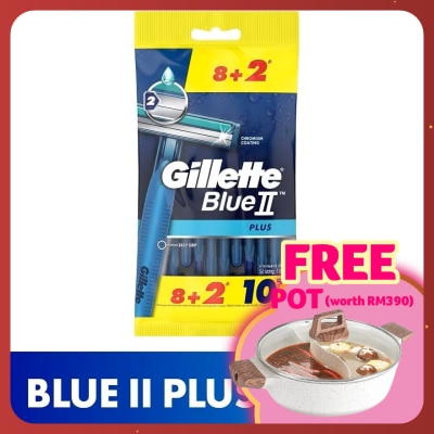 GILLETTE BlueII Plus Disposable Razor 10's