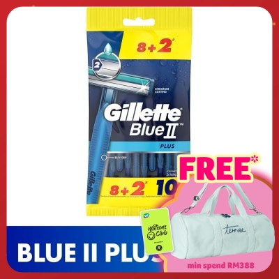 GILLETTE BlueII Plus Disposable Razor 10's