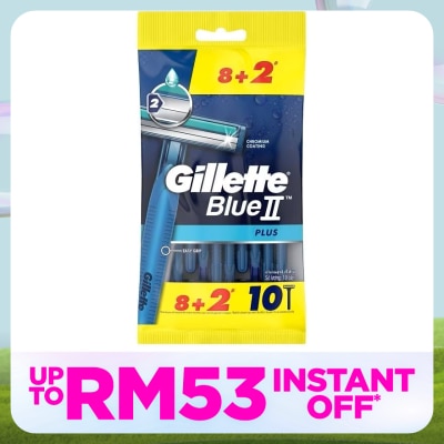 GILLETTE BlueII Plus Disposable Razor 10's